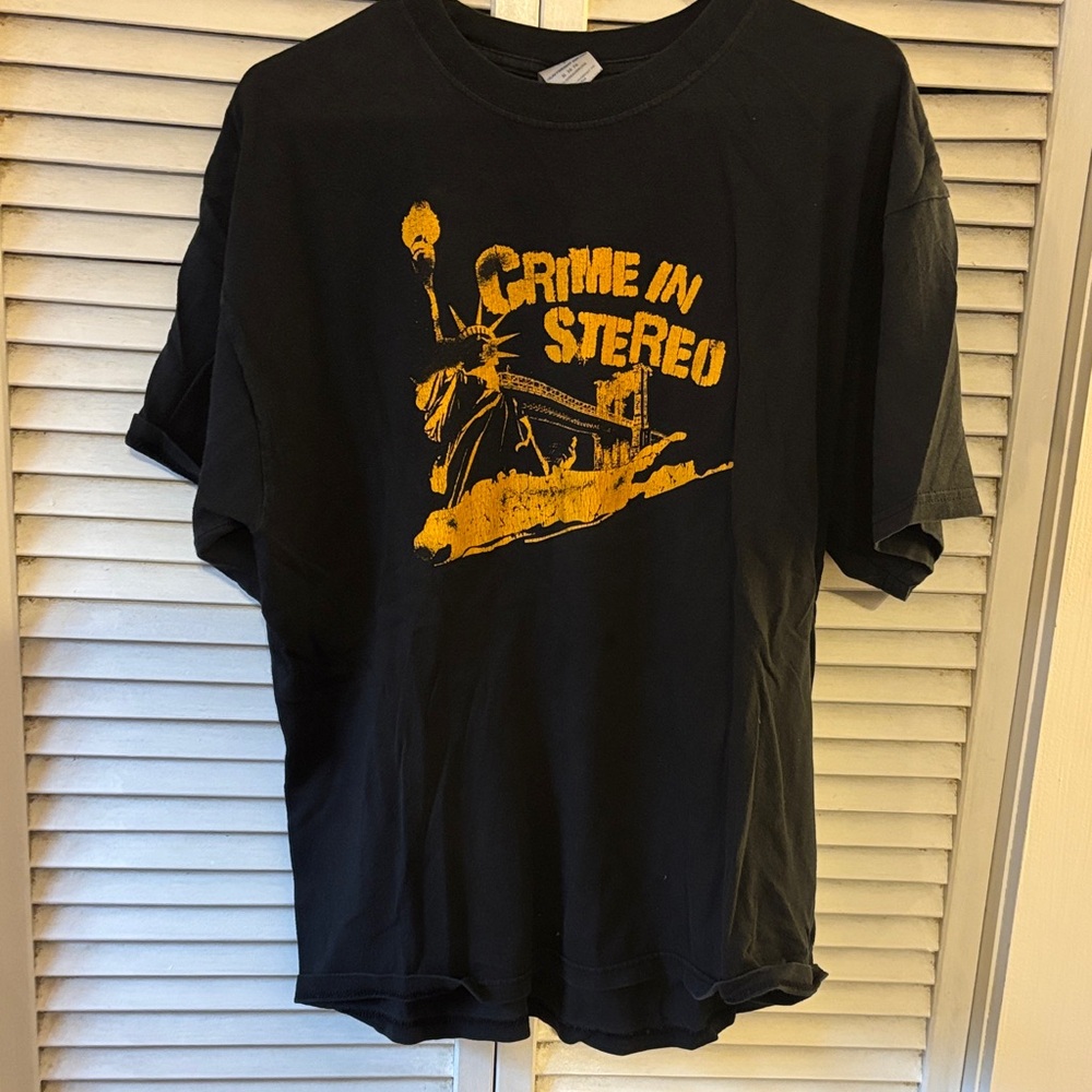 Crime In Stereo Black Heavyweight Cotton T-Shirt